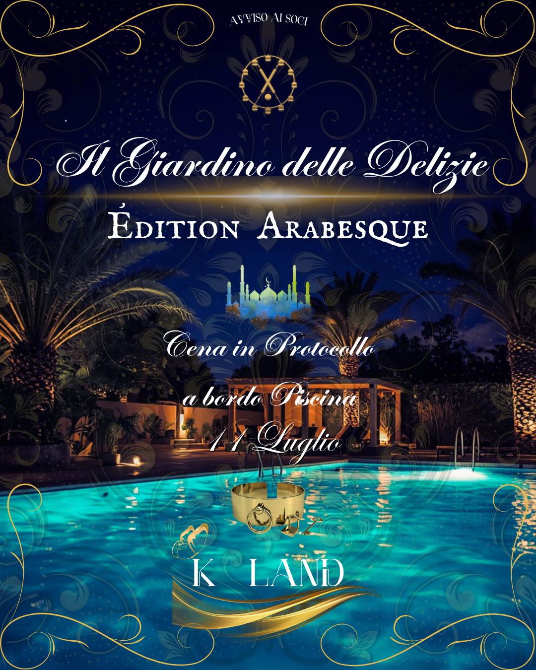 Locandina Il Giardino delle Delizie — Édition Arabesque
